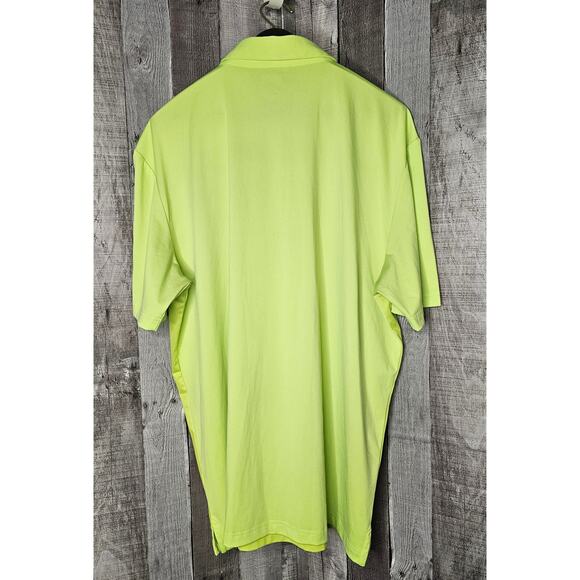 CALLAWAY Opti-Dri Golf Short Sleeve Polo SHIRT Hi-Vis Green Stripe Men's size XL - Picture 2 of 5